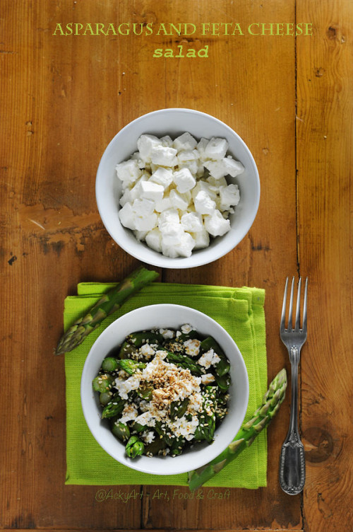 Insalata di asparagi e feta – Asparagus and feta cheese salad