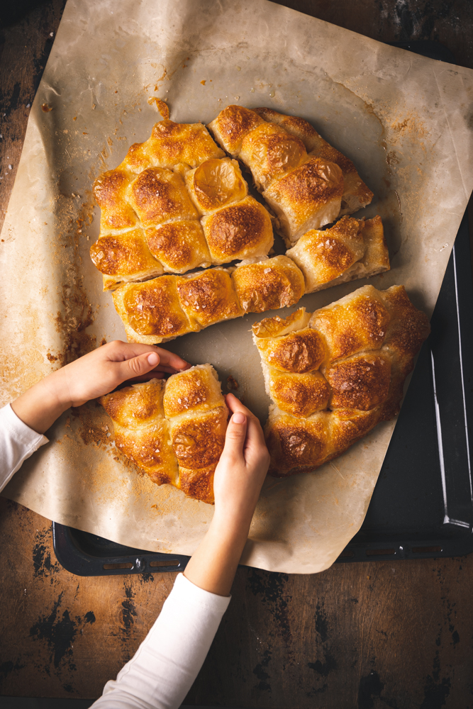 Pizza bianca a scacchi